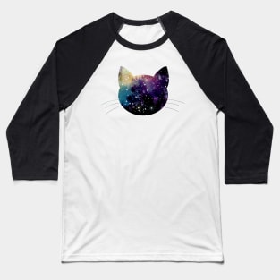 Cat and Nebula Baseball T-Shirt